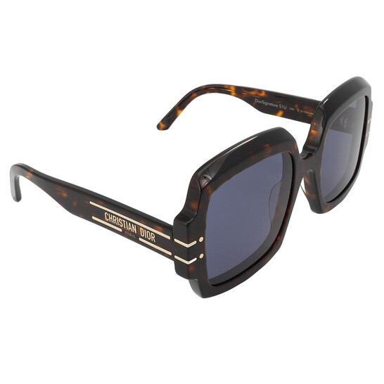 Dior Blue Square Ladies Sunglasses DIORSIGNATURE S1U 20B0 55