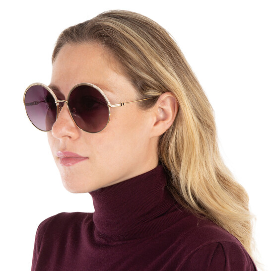 Dior EVERDIOR R1U Bordeaux Round Ladies Sunglasses CD4025UN