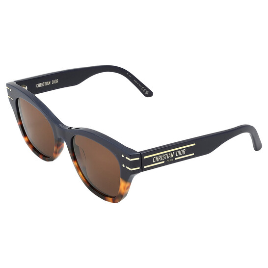 Dior DIORSIGNATURE B4I Brown Cat Eye Ladies Sunglasses