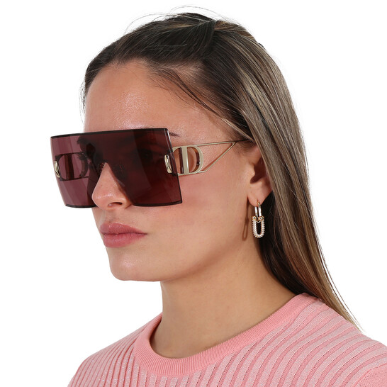 Dior Burgundy Square Ladies Sunglasses 30MONTAIGNE M1U B0D0  display picture 1