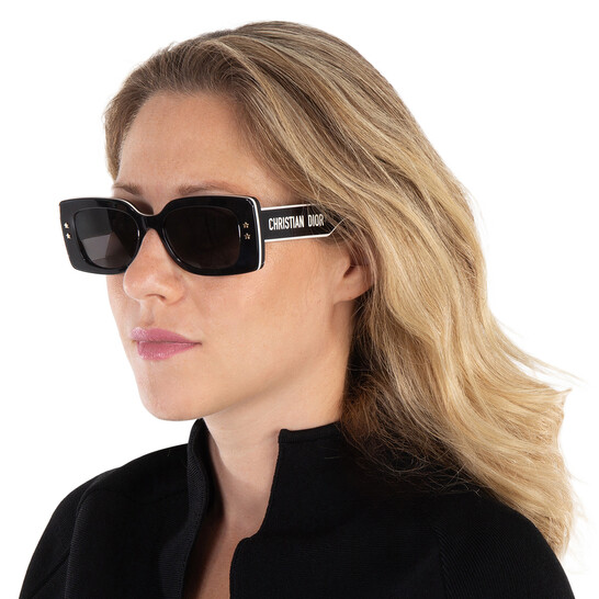 Dior DIORPACIFIC S1U Dark Grey Rectangular Ladies Sunglasses  display picture 3