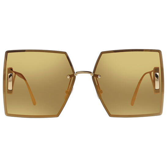 美品✨Christian Dior Logo Gold Sunglasses Christian Dior 24 Karat Gold Unique Y3B8E Sunglasses