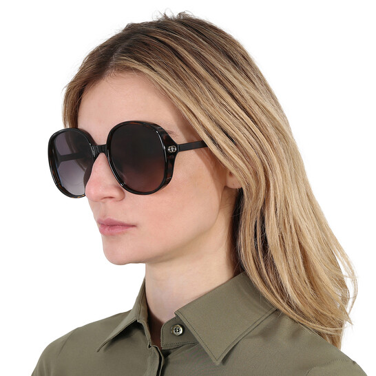 Dior DDOLL R1U Gradient Smoke Oversized Ladies Sunglasses