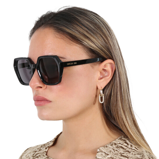 Dior DIORMIDNIGHT S2F Smoke Geometric Ladies Sunglasses