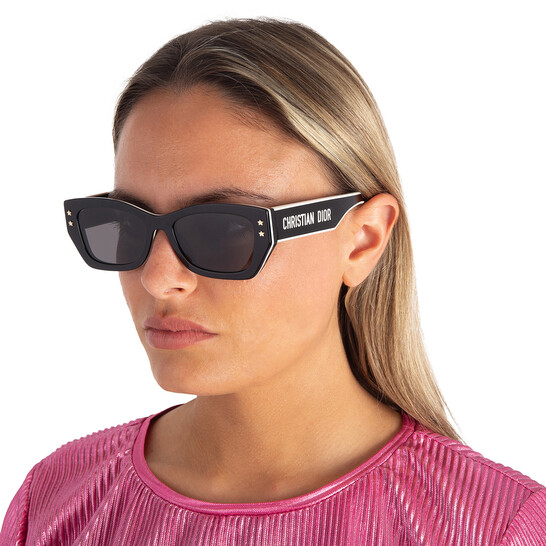 Dior DIORPACIFIC S2U Grey Cat Eye Ladies Sunglasses CD40113U 01A