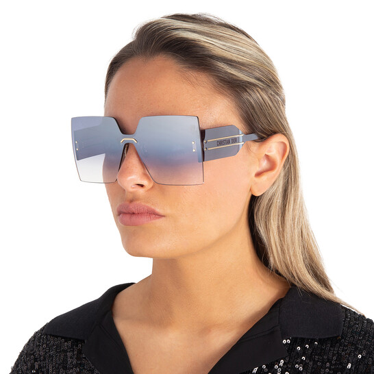 Dior DIORCLUB M5U Grey Gradient Mirror Shield Ladies Sunglasses