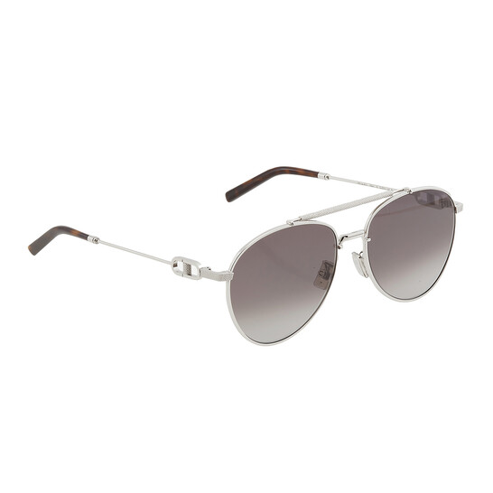 ● Dior ● サングラス Shiny Palladium / Grey Gradient / 56mm Dior CD LINK R1U Grey Gradient Pilot Men's Sunglasses