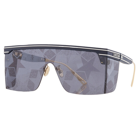 Dior DIORCLUB M1U Mirror Blue Star Print Shield Ladies