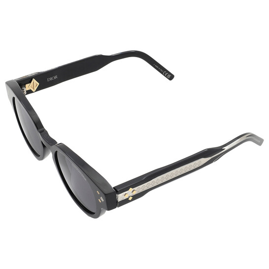 Dior CD DIAMOND R2I Smoke Oval Men's Sunglasses DM40110I 01A