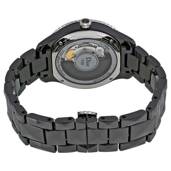 Dior VIII Automatic Diamond Black Ceramic 38 mm Ladies Watch