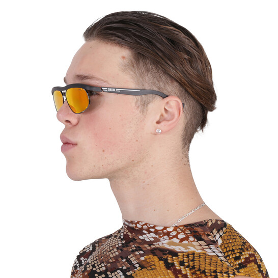 Dior DIORIDER S1U Yellow Oval Men's Sunglasses DM40057U 02G