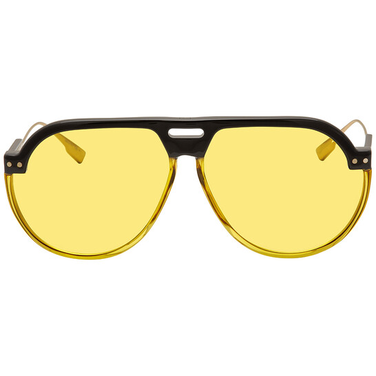 Dior Yellow Pilot Ladies Sunglasses DIORCLUB3S71CHO61 716736076379