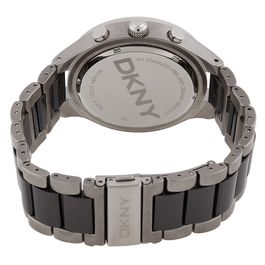 DKNY Chrongraph Black Dial Stainless Steel and Ceramic Men's Watch NY1489