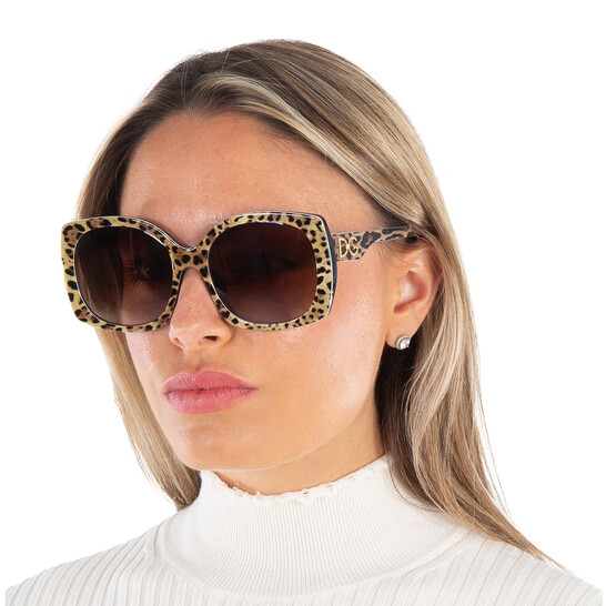 Dolce & Gabbana Brown Gradient Dark Brown Square Ladies