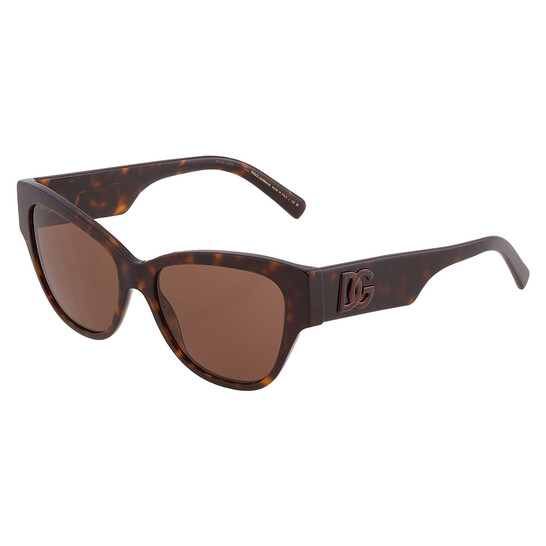 Dolce & Gabbana Dark Brown Butterfly Ladies Sunglasses