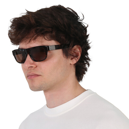 Dolce & Gabbana Dark brown Rectangular Men's Sunglasses DG4432 502