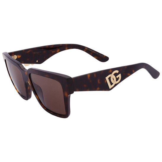 サングラス DOLCE & GABBANA Woman Sunglasses Brown 0DG4436 502/73 Dolce & Gabbana Dark Brown Butterfly Ladies Sunglasses