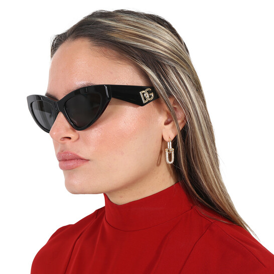 Dolce & Gabbana Dark Grey Cat Eye Ladies Sunglasses DG4439