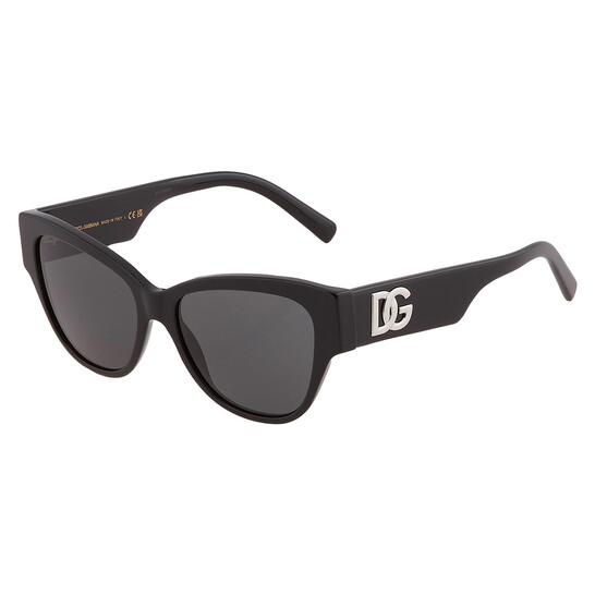 DOLCE & GABBANA ハタフライフレムサンクラス 0DG4449 50187 Dolce & Gabbana Dark Brown Butterfly Ladies Sunglasses