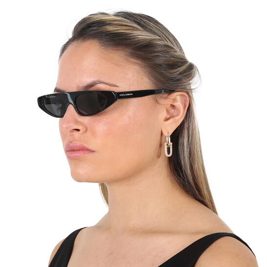 Dolce & Gabbana Dark Grey Irregular Ladies Sunglasses DG4442