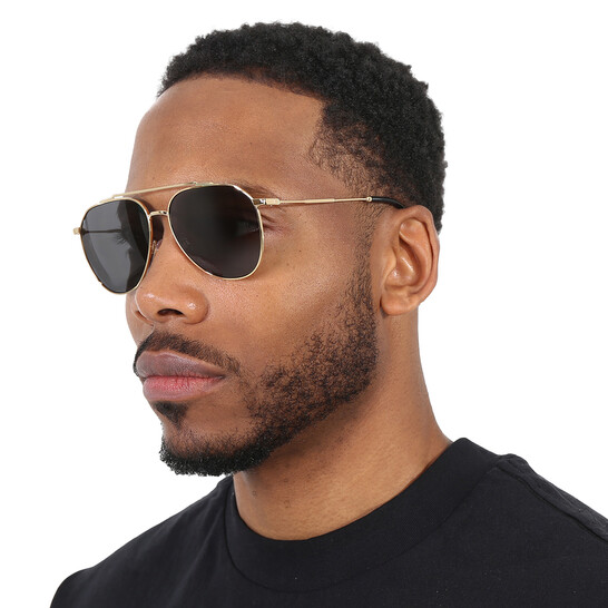Dolce & Gabbana Dark Grey Pilot Men's Sunglasses DG2296 02/87 58