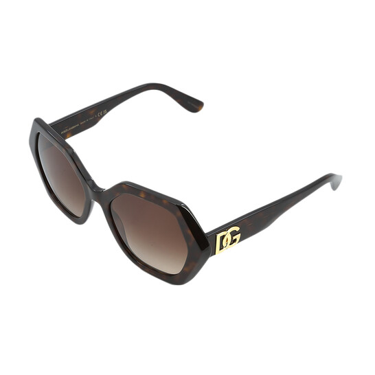 Dolce & Gabbana Gradient Brown Irregular Ladies Sunglasses  display picture 3