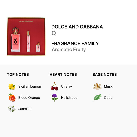 Dolce & Gabbana Ladies Q 3pcs EDP Gift Set Fragrances