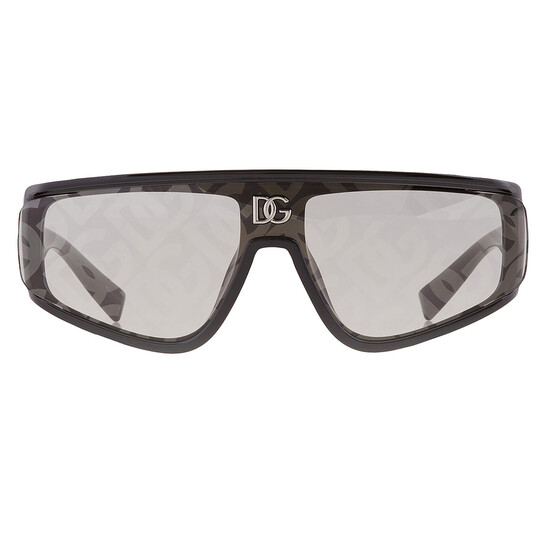 Dolce & Gabbana Light Grey Logo Mirrored Shield Men display picture 3