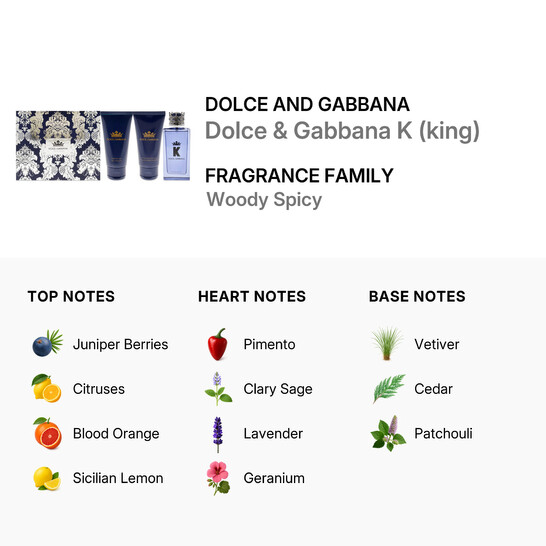 Dolce & Gabbana Men's K 3pcs EDP Gift Set Fragrances 3423222018429