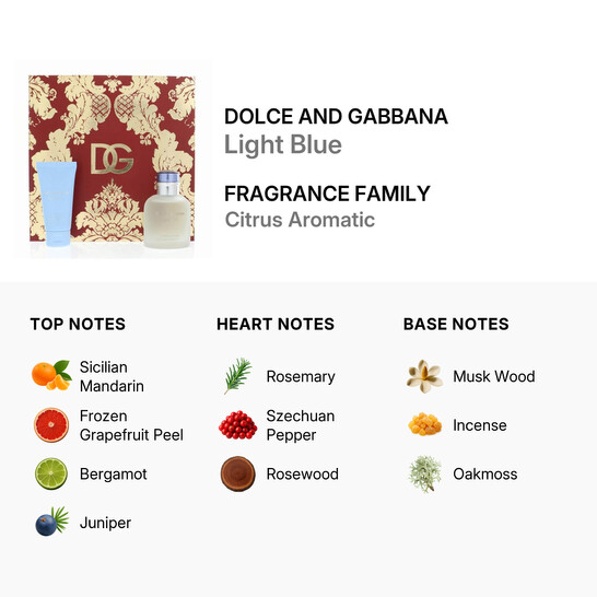 Dolce & Gabbana Men's Light Blue Gift Set Fragrances 8057971187461