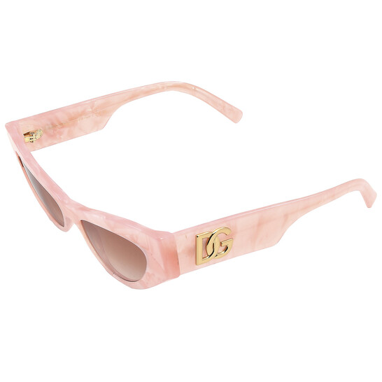 Dolce & Gabbana ピンクベージュ サングラス DOLCE & GABBANA 4286 Bordeaux Powder Pink Gradient Square