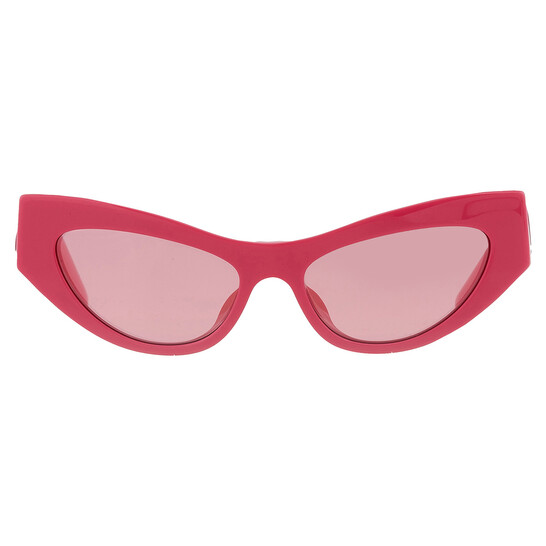 Dolce & Gabbana Pink Mirrored Cat Eye Ladies Sunglasses 