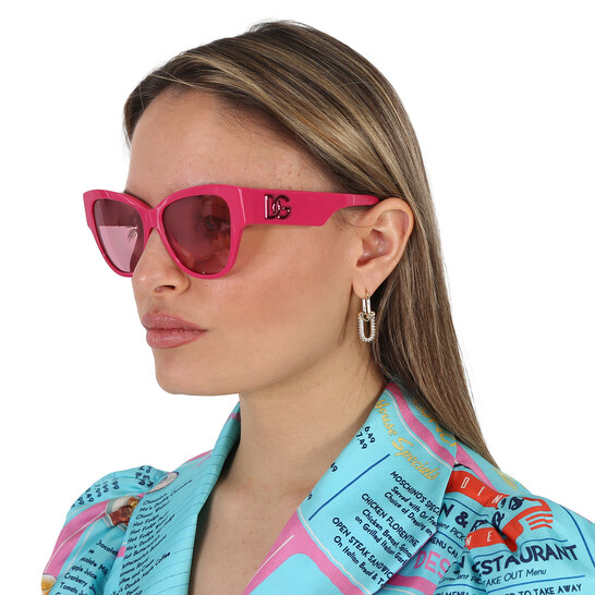 Dolce and Gabbana Pink mirrored sun glasses Dolce & Gabbana DG 4450 Fuchsia/Pink Silver Mirrored (3262  main image 3