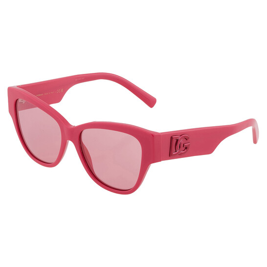 Dolce & Gabbana Pink Mirrored Silver Butterfly Ladies
