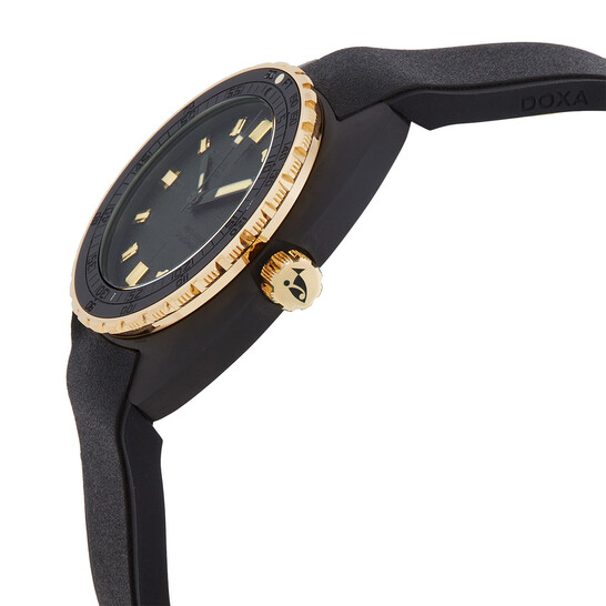 DOXA 自動巻き時計 ゴールド ブラック Doxa SUB 300 Beta Sharkhunter Automatic Black Dial Men's Watch