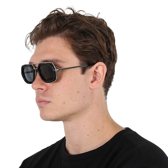 DRIES VAN NOTEN × LINDA FARROW アイウェア Dries Van Noten LINDA FARROW RECTANGULAR SUNGLASSES - BLACK
