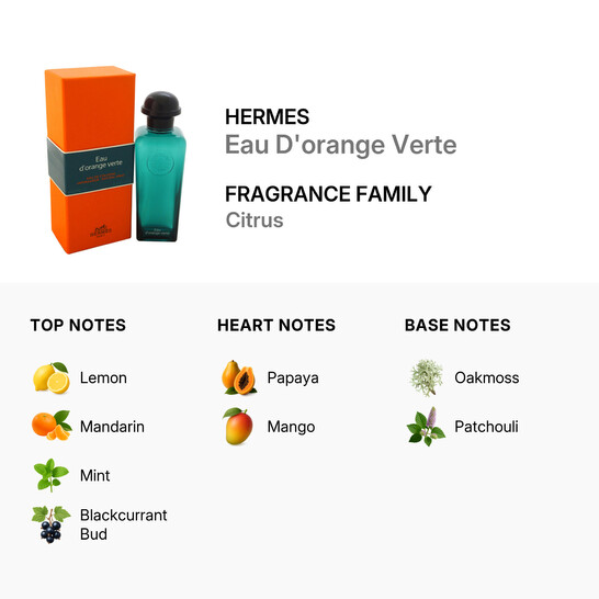 Hermes Eau Dorange Verte / Hermes Cologne Spray 3.3 oz (100 ml) (u