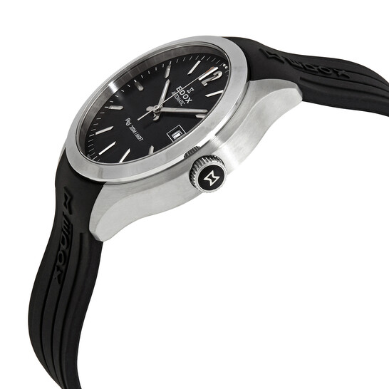 Edox C1 Date Automatic Black Dial Men's Watch 80111 3CA NIN