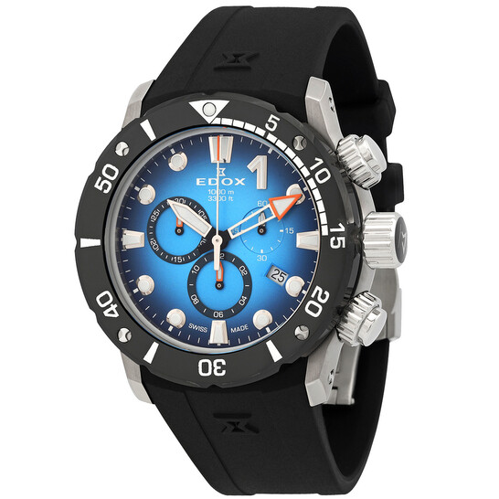Edox CO-1 Chronograph Quartz Blue Dial Men's Watch 10242 TIN