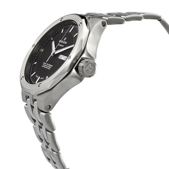 3m Nin Edox 88005 Edox Delfin Automatic Black Dial Men's Watch