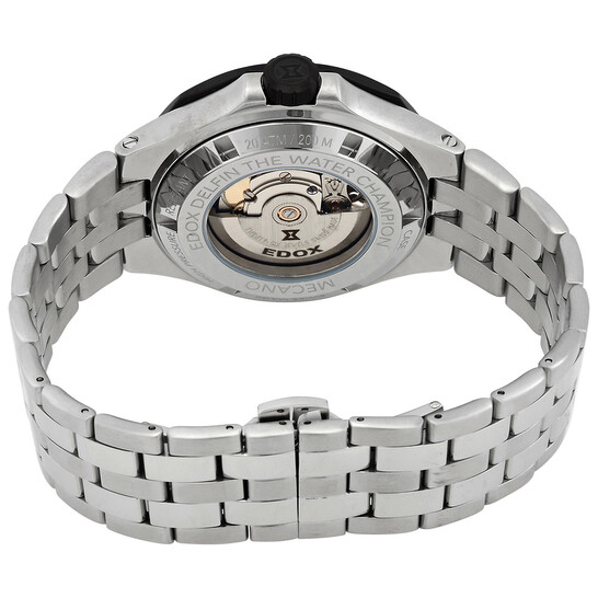 Edox Delfin Mecano Automatic Skeleton Dial Men's Watch 85303 3NM