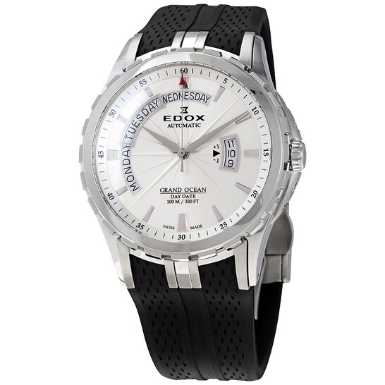 Edox Grand Ocean Automatic Silver Dial Men's Watch 83006 3CA AIN