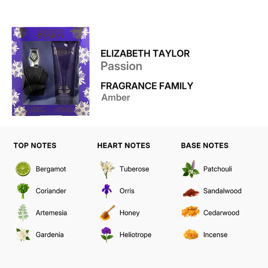 Elizabeth Taylor 2 Piece Passion Fragrance EDT Gift Set for Women (w) Elizabeth Taylor 2 Piece Passion Fragrance EDT Gift Set for Women (w) - 546x546 Image #2