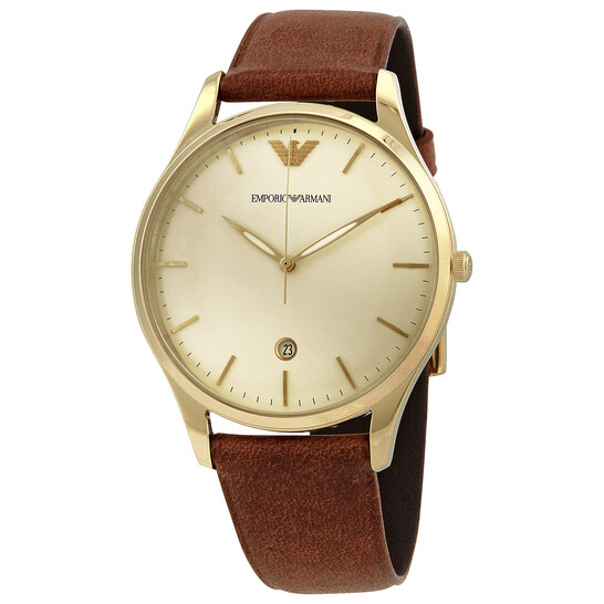 Emporio Armani Adriano Quartz Beige Dial Men's Watch AR11312