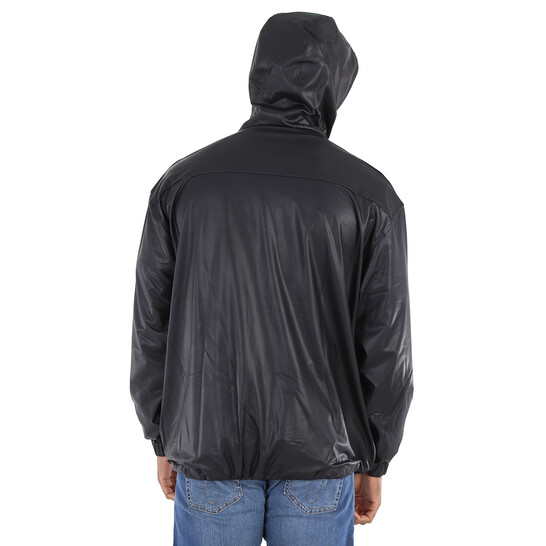 Emporio Armani Black Hooded Technical-jersey Blouson Jacket