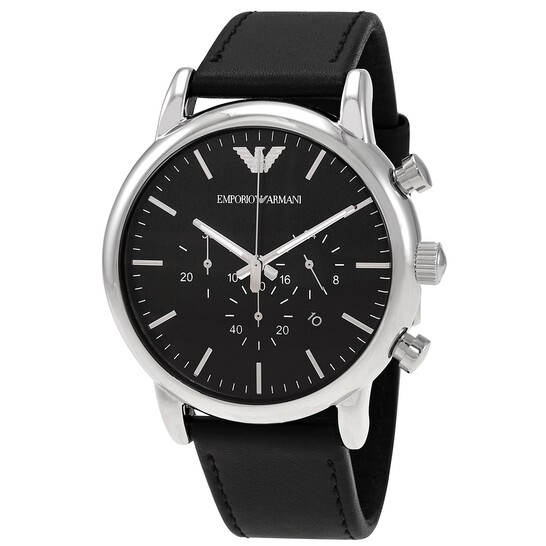 Emporio Armani Classic Chronograph Black Dial Men's Watch AR1828 ...