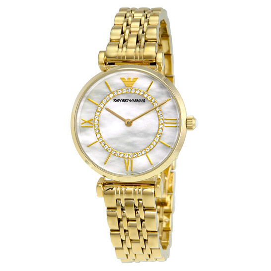 ★人気商品★EMPORIO ARMANI Classic Mother of Pearl AR1909 Emporio Armani Gianni T Bar Mother of Pearl Rose Gold