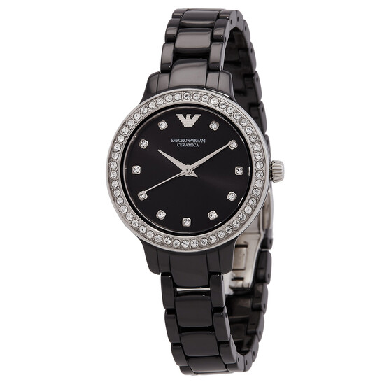 Emporio Armani Women\'s Watch with Black Strap and Silver Case NWT Emporio Armani Women main image 4