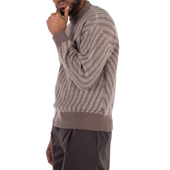 Emporio Armani Crew-Neck Jacquard Sweater, Size Medium 6R1MV6