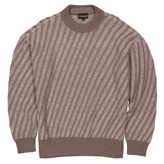 Emporio Armani Crew-Neck Jacquard Sweater, Size Medium 6R1MV6